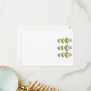 Cartão De Agradecimento Jarras de Gengibre com Topiaria de Laranjeira