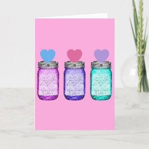 Cartão de Agradecimento Jars & Hearts