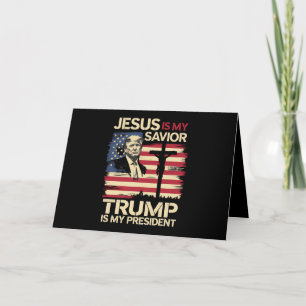Cartão De Agradecimento Jesus é meu salvador Trump é meu presidente EUA ba