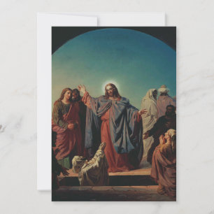 Cartão De Agradecimento Jesus Ressuscita Lázaro por Robert Wilhelm Ekman