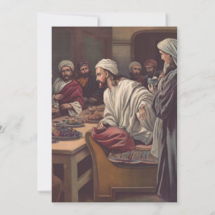 Cartão De Agradecimento Jesus ungido em Betânia