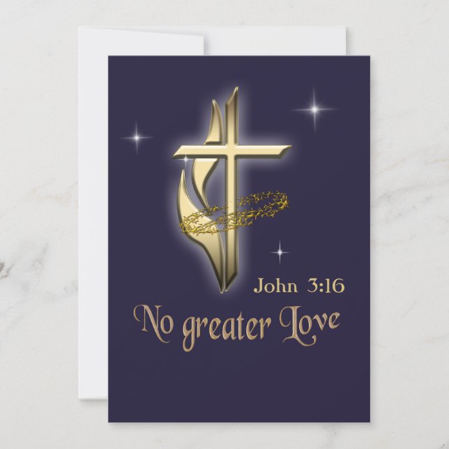 Cartão De Agradecimento João 3:16 (Frente)
