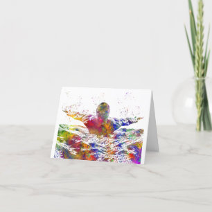 Cartão De Agradecimento Jogador de futebol em aquarela