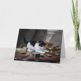 Cartão De Agradecimento Jogando Kitten por Henriëtte Ronner-Knip