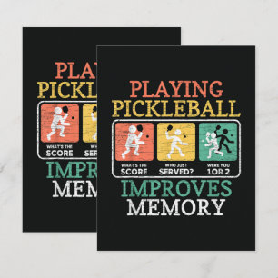 Cartão De Agradecimento Jogar Pickleball Melhora a Memória