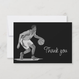 Cartão De Agradecimento Jogo de Basquete Obrigado