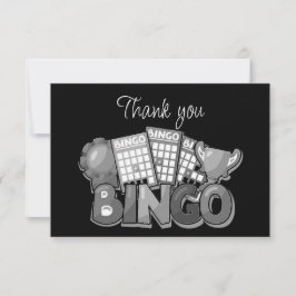 Cartão De Agradecimento Jogo de Bingo Obrigado