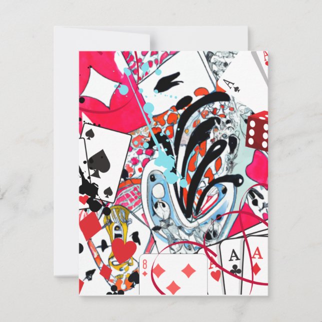 Cartão De Agradecimento Jogos de Cartas (Frente)