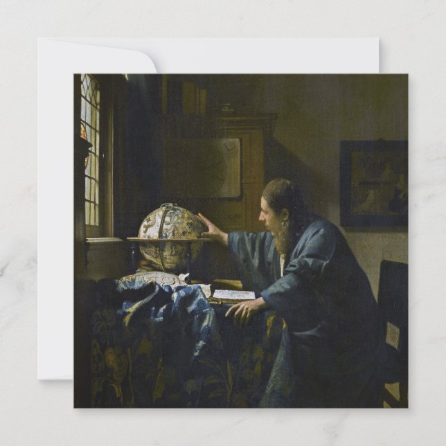 Cartão De Agradecimento Johannes Vermeer - O Astronomer (Frente)