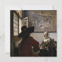 Johannes Vermeer - Oficial com uma Garota Rindo