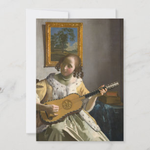 Cartão De Agradecimento Johannes Vermeer - Tocador de Violão