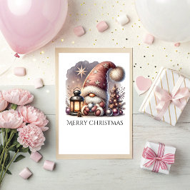 Cartão De Agradecimento Jolly Little Gnome Christmas Card