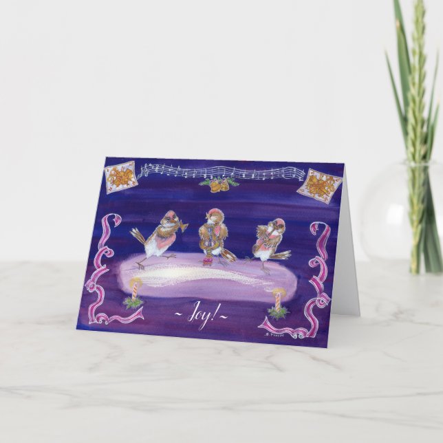 Cartão De Agradecimento "Joy!" Holiday Card (Frente)