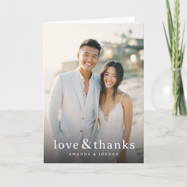 Cartão De Agradecimento Joyful Photo (Frente)