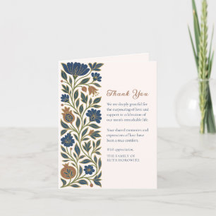 Cartão De Agradecimento Judeu Inspirou Simpatia Floral Shiva Funeral