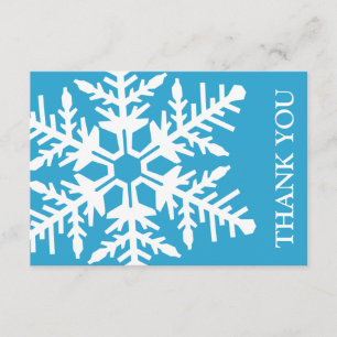 Cartão de Agradecimento Jumbo Snowflake (Azul / Br