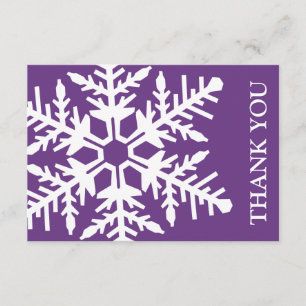 Cartão de Agradecimento Jumbo Snowflake (Roxo Escu