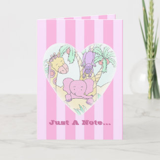 Cartão De Agradecimento Jungle Baby Heart-Thank You