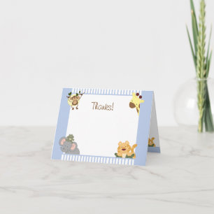 Cartão De Agradecimento Jungle Safari Folded Thank you Note Card