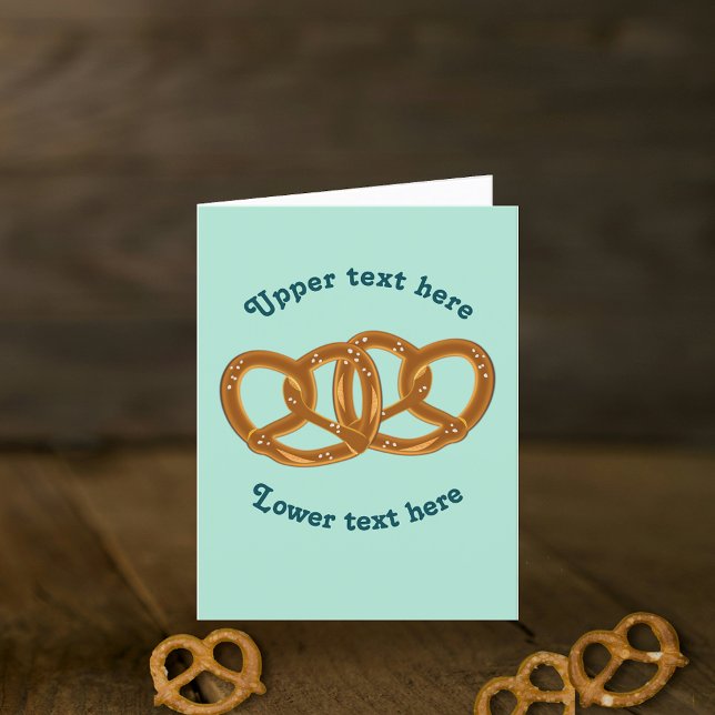 Cartão De Agradecimento Juntou Pretzels ao seu texto - tema do pão fácil (Criador carregado)
