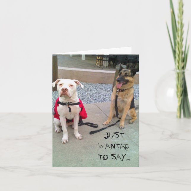 CARTÃO DE AGRADECIMENTO JUST WANTED TO SAY... (Frente)