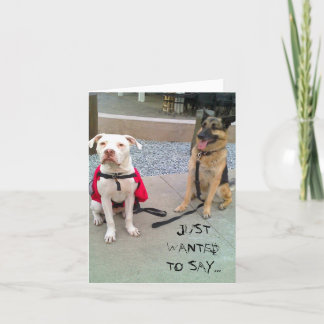 CARTÃO DE AGRADECIMENTO JUST WANTED TO SAY...