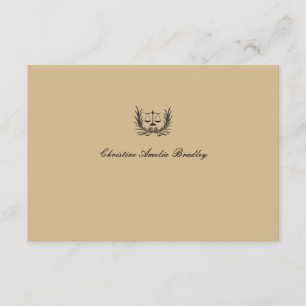 Cartão De Agradecimento Justiça Notecard personalizado grinalda/obrigado