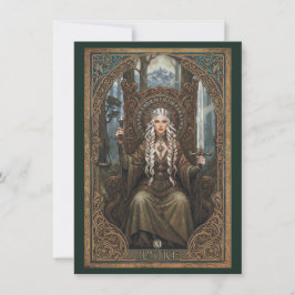 Cartão De Agradecimento Justice Tarot Art Flat Thank You Card