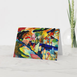 Cartão De Agradecimento Kandinsky - Paisagem com Chuva