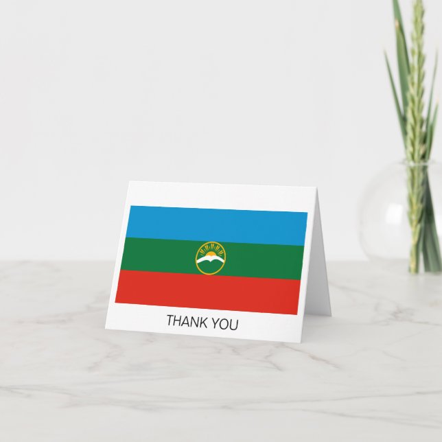 Cartão De Agradecimento Karachay Cherkessia Flag (Frente)