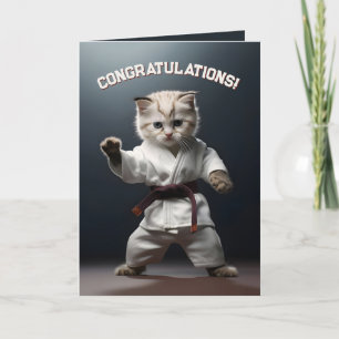 Cartão De Agradecimento Karate Kitten