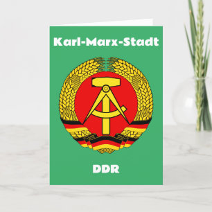 Cartão De Agradecimento Karl Marx Stadt, Deutsche Demokratische República