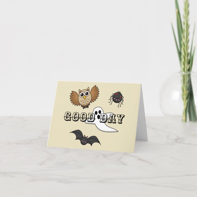 Cartão De Agradecimento Kawaii Creatures Noturnas Cerrantes | Adicionar te (Frente)