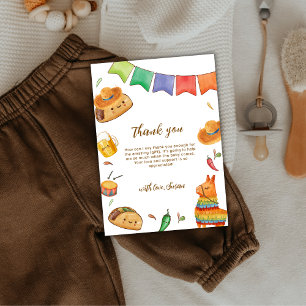 Cartão De Agradecimento Kawaii Fiesta Taco Sobre Um Chá de fraldas
