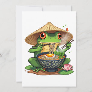 Cartão De Agradecimento Kawaii - Noodles de Sapo estético japonês