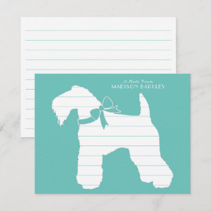 Cartão De Agradecimento Kerry Blue Terrier Dog Puppy
