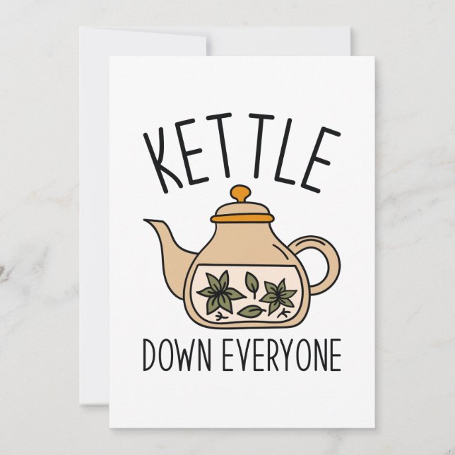 Cartão De Agradecimento Kettle Abaixe Todos (Frente)