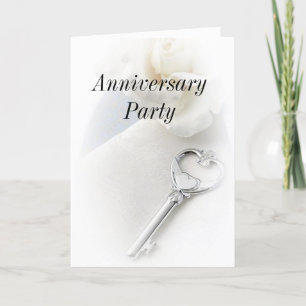 Cartão De Agradecimento key to my heart Anniversary Party