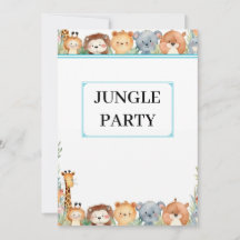 Kids Jungle Party Obrigado-you Card