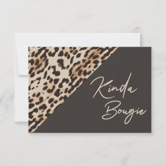 Cartão De Agradecimento Kinda Bougie Brown Leopardprint