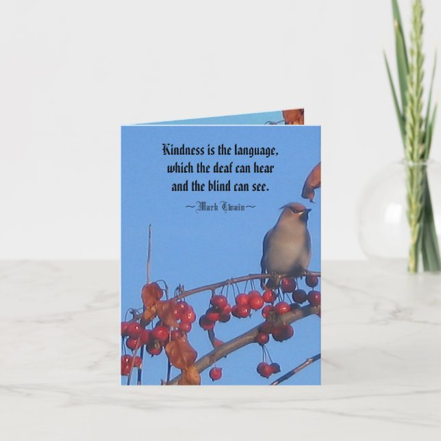 Cartão De Agradecimento Kindness Thank You Card (Frente)