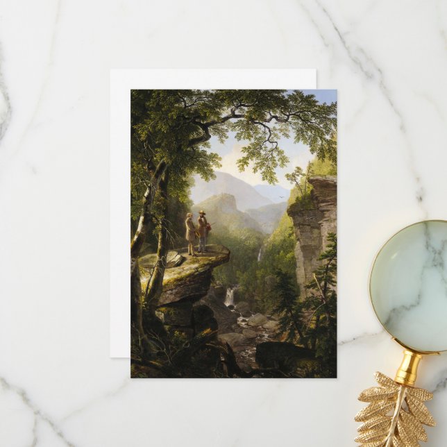 Cartão De Agradecimento Kindred Spirits, 1849, por Asher Brown Durand (Frente/Verso In Situ)