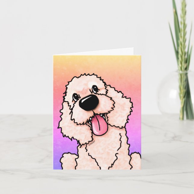 Cartão De Agradecimento KiniArt Smiling Doodle Obrigado (Frente)