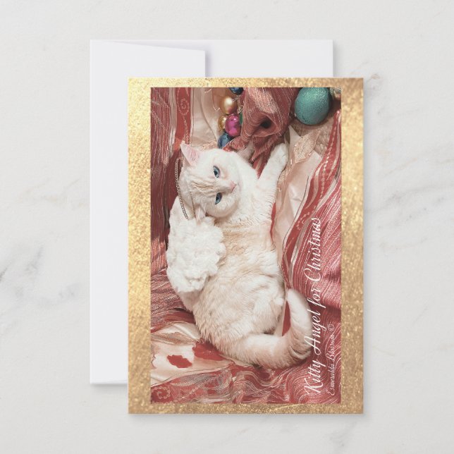 Cartão De Agradecimento Kitty Angel for Christmas (Frente)