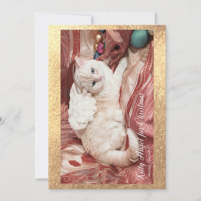 Cartão De Agradecimento Kitty Angel For Christmas (Frente)