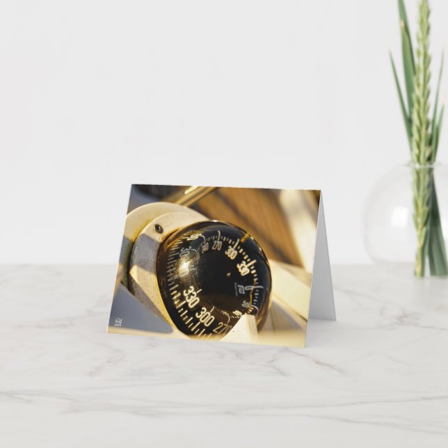 Cartão De Agradecimento Kompas helpt navigeren en koer behouden.  (Frente)