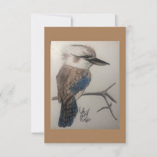 Cartão De Agradecimento Kookaburra, aussie bird, Austrália, pássaro rind