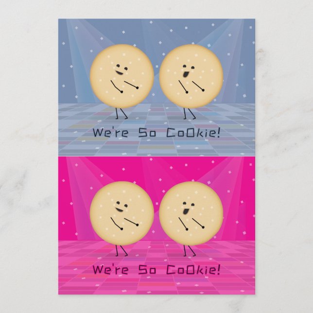 Cartão De Agradecimento Kooky Cookies Cuttable Valentine Cards Pink, Denim (Frente)