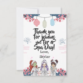 Cartão De Agradecimento KPOP Spa Day Flat Thank You Card