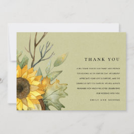 CARTÃO DE AGRADECIMENTO KRAFT AMARELO AMARELO AMARELO DE ÁGUA SFLOWER FLOR